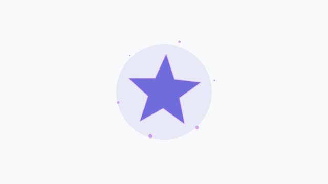 Purple Star Icon Rating Favorite Animation