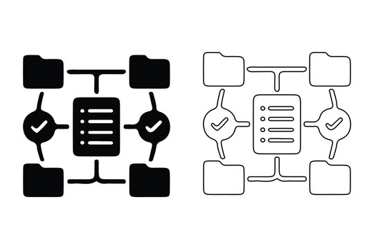 File synchronization and data transfer icons