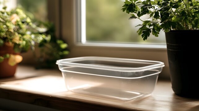 A traditional meal prepa n container rests on a sunny ill creating an inspiring domestic scene