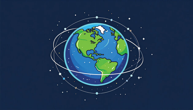 Illustration of the Earth Globe.
