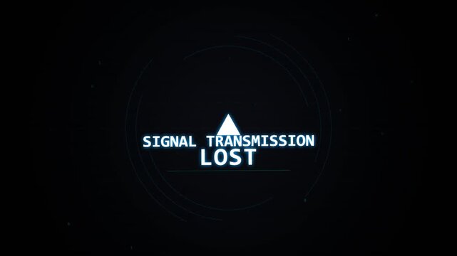 Signal Transmission Lost Digital HUD Interface Motion Graphic