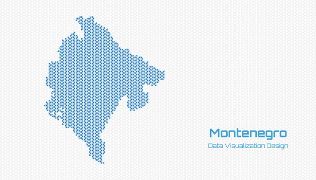 Montenegro Country Map Data Visualization Design