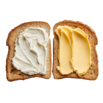 Bread with Cream Cheese and Butter