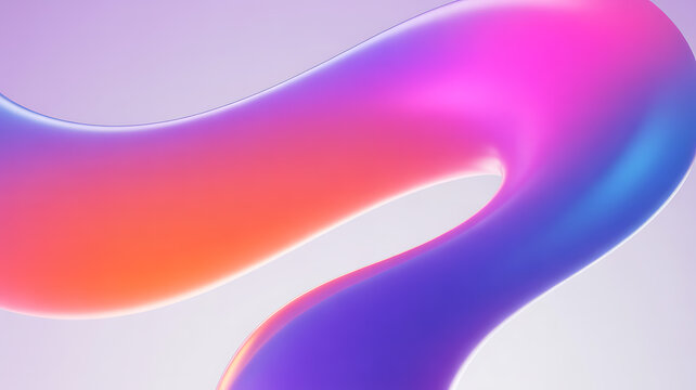 Abstract fluid shape with vibrant color gradients and smooth curves a digital artwork gradient curve magenta purple