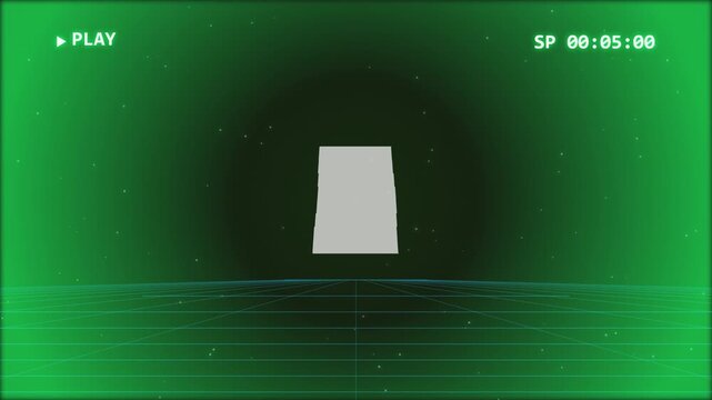 Abstract retro digital background with changing color gradients and grid