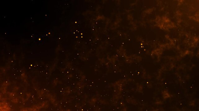 4K Fire Sparkles Flying Animation. Magical Embers Overlay. Cinematic Glow.