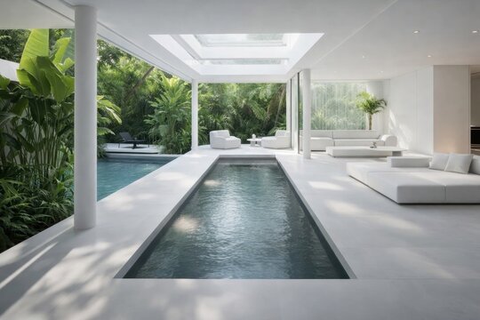Luxurious modern indoor pool