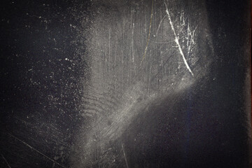 Naklejka premium Blank grained film strip texture background with heavy grain, dust and light leak