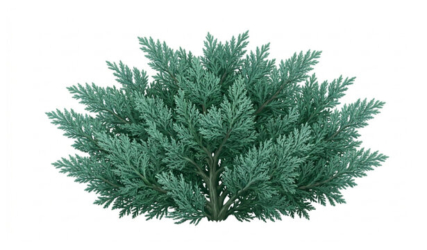 Evergreen Juniper Bush Front View Vector Cutout for Landscape Design