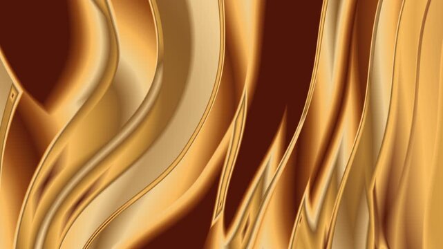 Abstract Background Golden Copper Metallic Silk Drape Fold Smooth Corporate Template Motion Graphic Asset