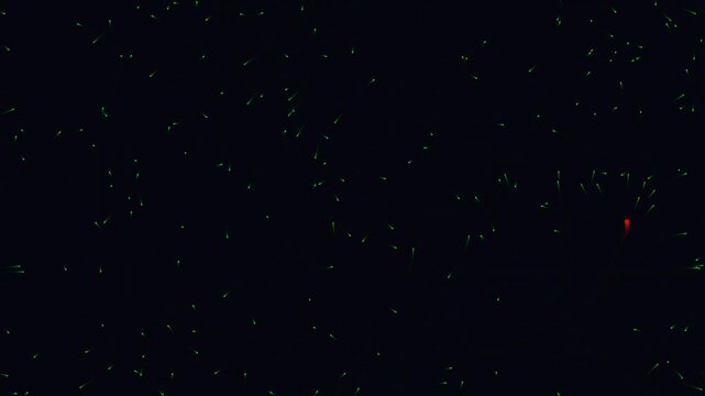 Dynamic Green Streaks and a Singular Red Dot in Abstract Space