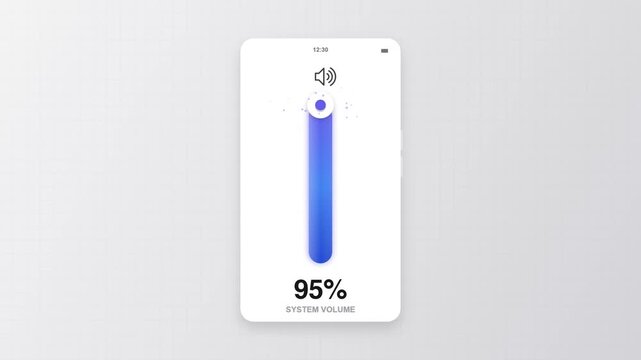 Neumorphic UI Volume Slider Animation - App Interface Motion