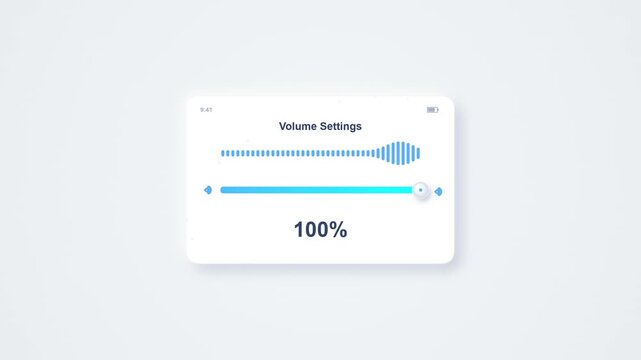 Neumorphic UI Volume Slider Animation: Adjusting Sound Settings