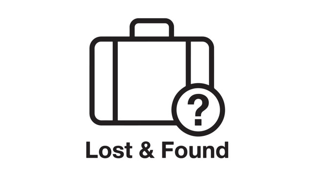 Suitcase with Question Mark Representing Lost and Found Concept Featuring Travel, Luggage, Icon with Design and Vector Elements for Symbol, Missing