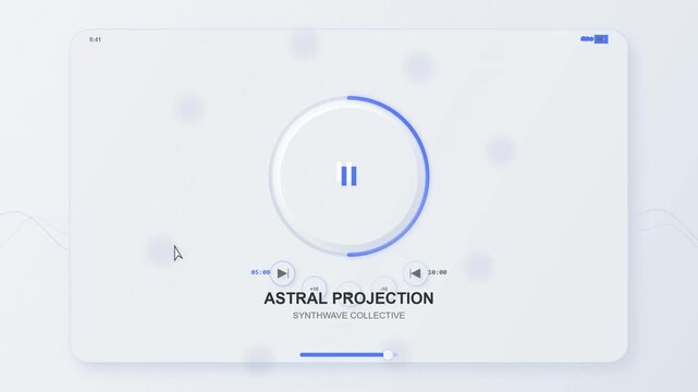 Neumorphic UI Player Animation: Play/Pause Button Interaction