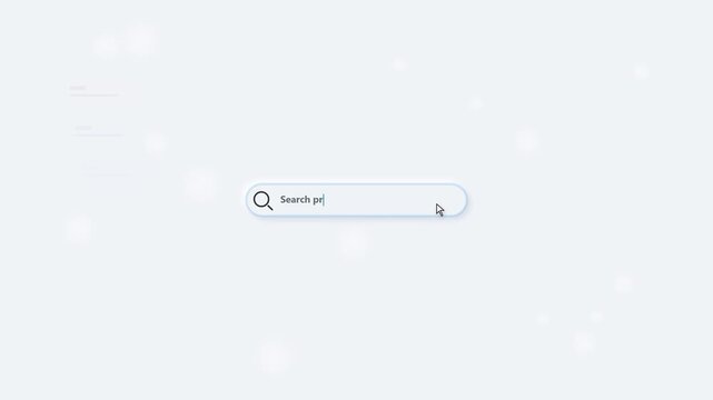 Neumorphic Search Bar Animation with Cursor Interaction | UI Motion Design