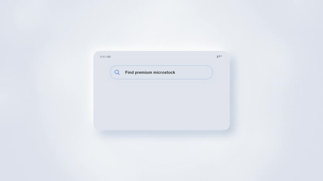 Neumorphic Search Interface Animation - UI Design