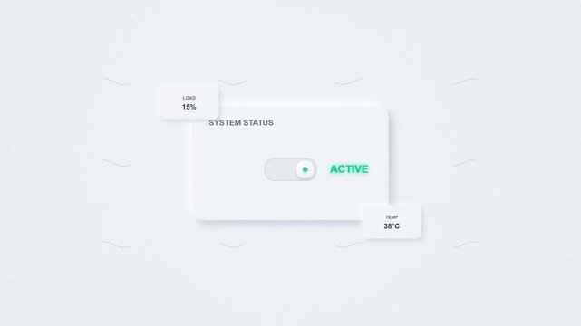 Neumorphic UI Toggle Switch Animation - Active to Inactive Motion