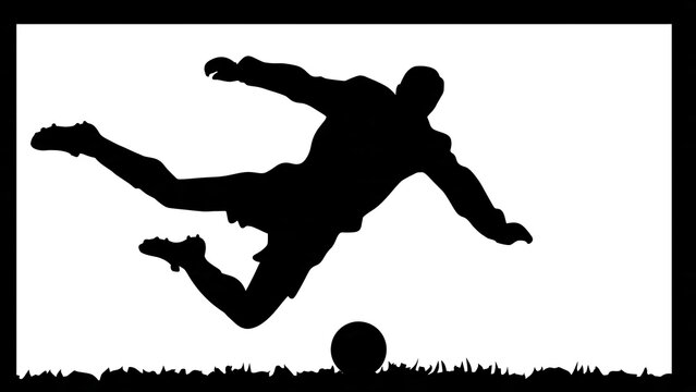 Silhouette of person performing a dynamic dance leap.