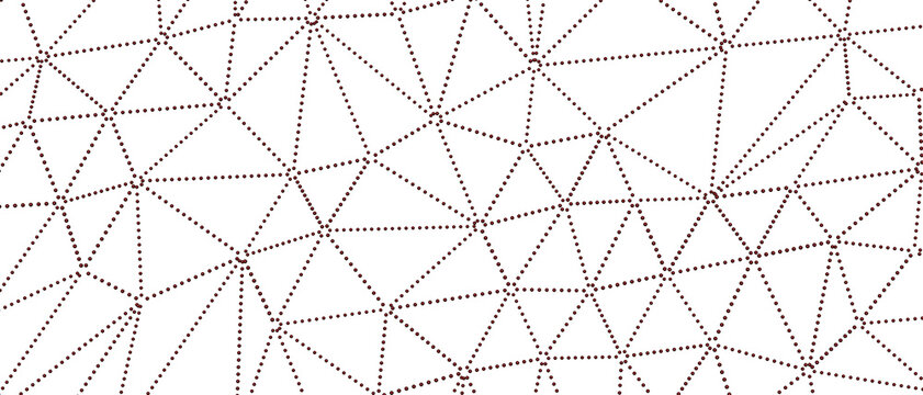 Seamless pattern of interconnected dots forming geometric triangles and lines, abstract background c