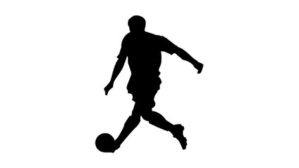 Obraz premium Sleek silhouette of a person running in motion blur.