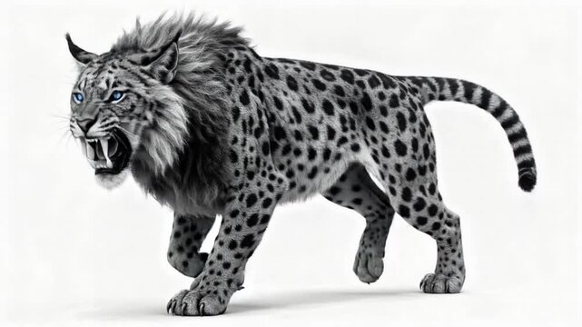 Feline predator alone in image