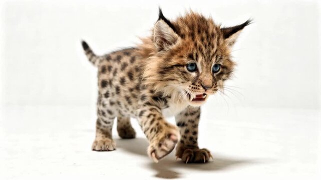 Feline predator alone in image