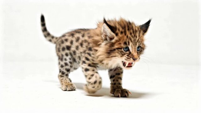 Feline predator alone in image