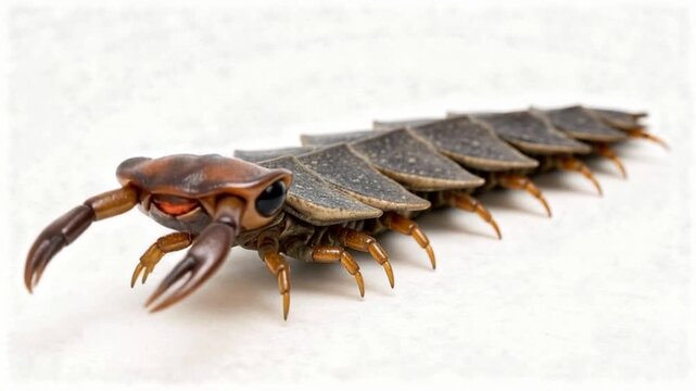 Prehistoric giant centipede AI generated