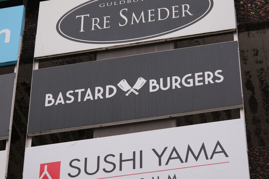 Eskilstuna, Sweden-Nov.27th 2025: Bastard Burgers brand logo store sign