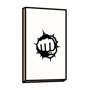 Drywall Punch Hole Damage Vector Illustration