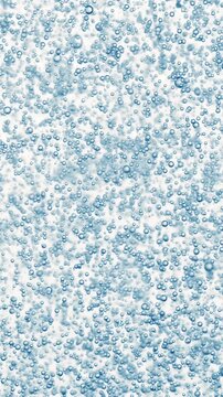 Abstract blue water bubbles background with floating air spheres.