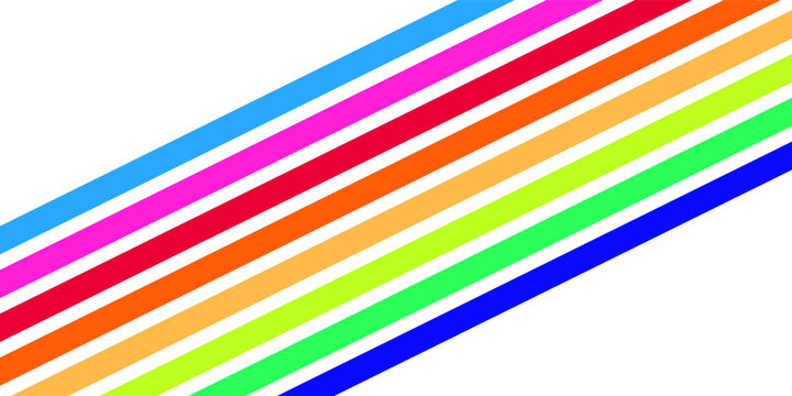 Colorful Stripes Background Abstract Rainbow Horizontal Lines Banner Minimalist Geometric Parallel Bars Texture Vibrant Multi Color Vector Backdrop