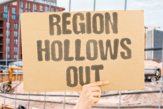 "Region hollows out" Economic decline leads to depopulation. HOLLOW. DEPOPULATE. ECONOMY. DECLINE. INFRASTRUCTURE.