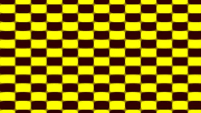 A seamless repeating pattern of yellow and black checkered squares, creating a bold graphic background.