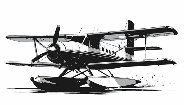 Vintage Seaplane Float Plane Aircraft.