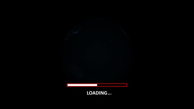 Hacked System Animation: Cyber Attack, Data Breach, Server Compromised, Security Alert, Access Denied, Urgent Measures. Global Network Hack on Computer Screen with Earth Map & Programming Background.