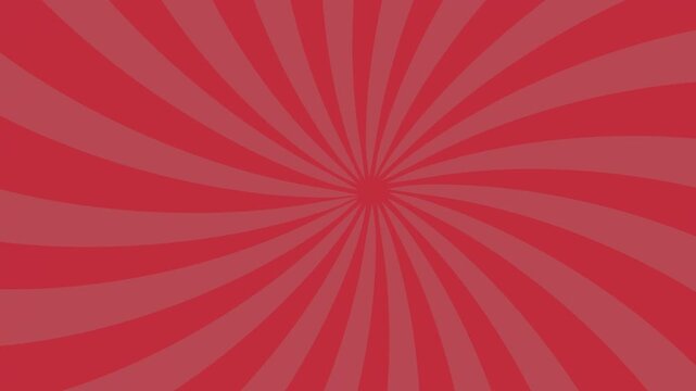 Red Sunburst Background Radial Lines 