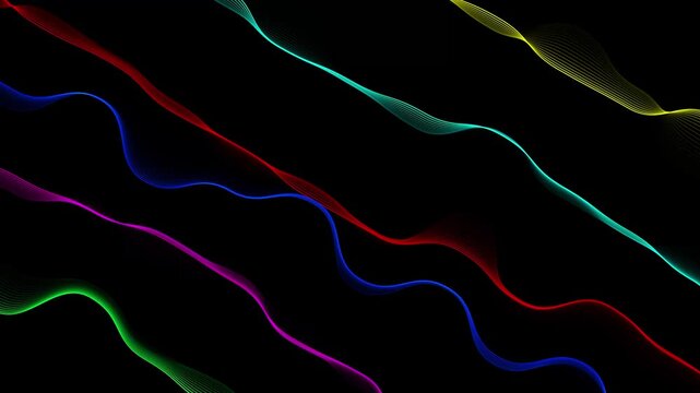 Image photo animation streams colorful abstract wavy paths. Diagonal image photo animation moves fluid light tracks. Minimal image photo animation loops simple banner backdrop art.