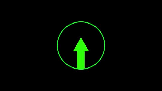 Shape geometric animation draws green circle outline tracks. Minimalist shape geometric animation filters empty black backdrops. Clean shape geometric animation loops vector design frames.