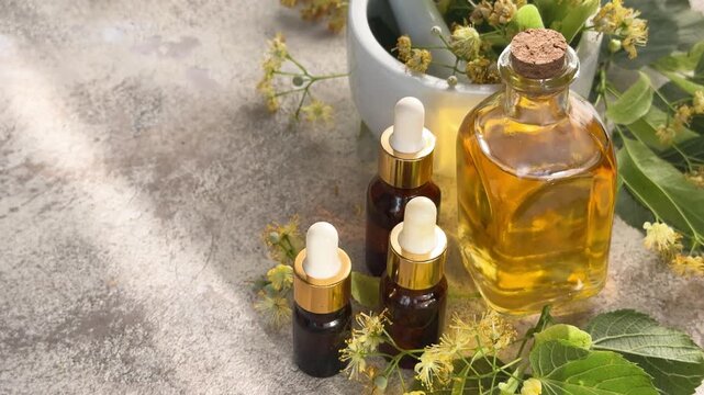 Linden flower essential oil for aromatherapy and skincare