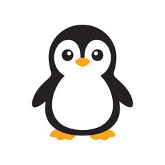 Fototapeta premium A cute cartoon penguin illustration on a white background