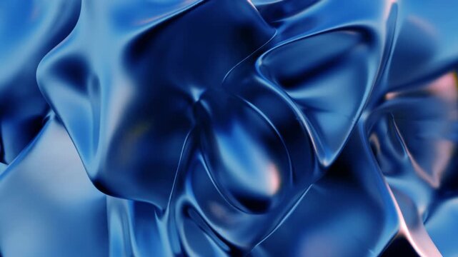 blue organic metal foil 4k background