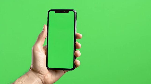 Smartphone Held in Hand with Finger Gesture Interaction