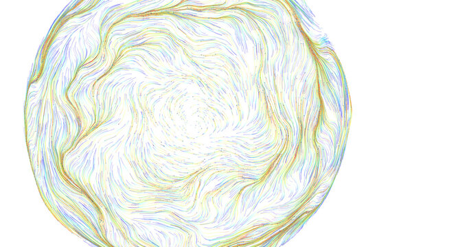 Dynamic abstract art with colorful swirling particle flow, evoking energy and movement.
