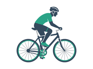 Fototapeta premium A professional cyclist rides a modern road bike on white