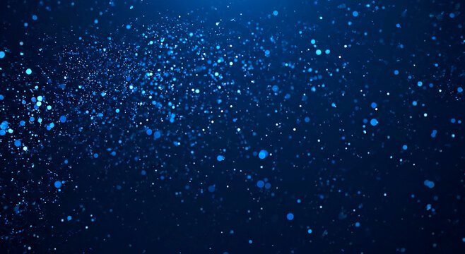 青い光の粒子が舞う美しい抽象的な背景素材