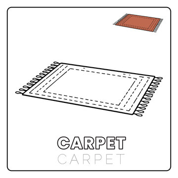 Carpet House Items Coloring Pages for Kids