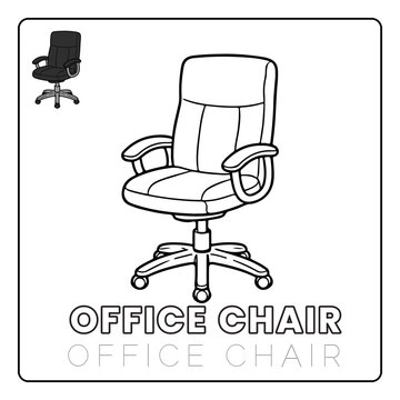 Office Chair House Items Coloring Pages for Kids