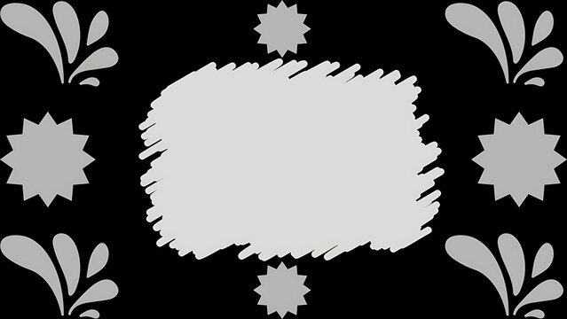 Monochrome graphic background with central copy space and splash elements.